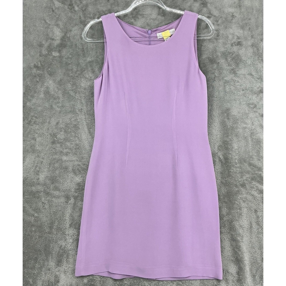 Vintage Petite Sophisticate Dress Womens 8 Petite Silk 90s Sheath‎ Mini Office